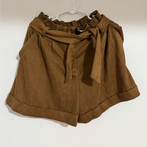 Zara High Waist Tan kids Shorts